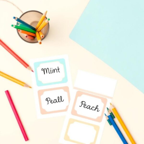 Editable School Supplies Theme Pencil Cup Labels