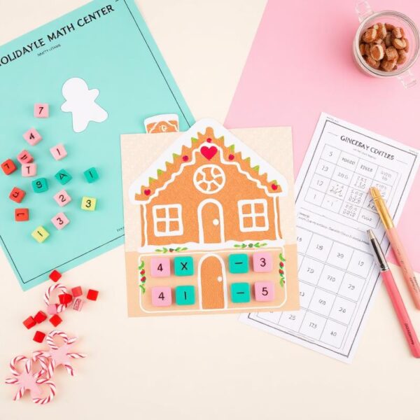 Holiday Spill the Counters Math Center – Addition to 10